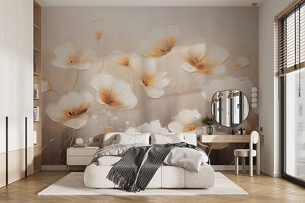 Pintura de flores sobre fondo blanco Pintura de flores sobre fondo blanco