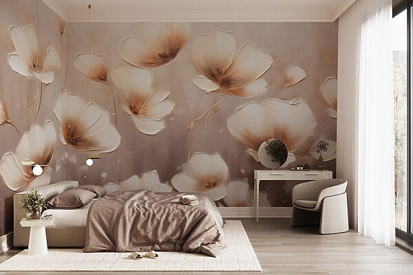 Pintura de flores sobre fondo blanco Pintura de flores sobre fondo blanco