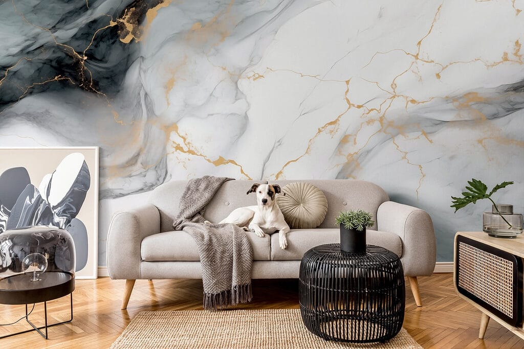 Fluid abstract patterns in soft hues