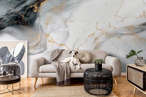 Fluid abstract patterns in soft hues