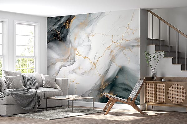 Fluid abstract patterns in soft hues