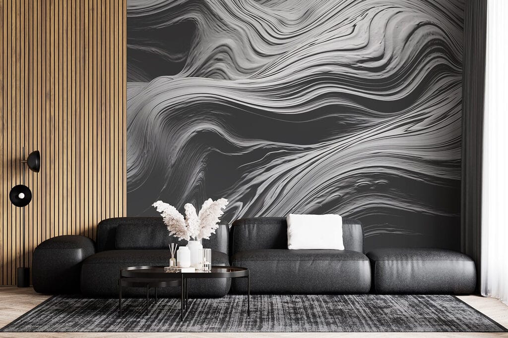 Flowing textures in monochrome tones
