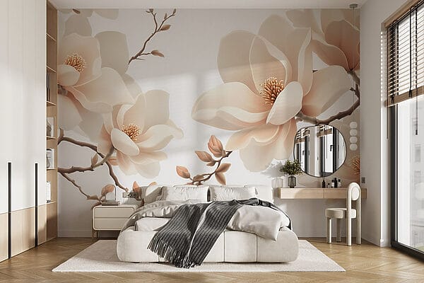 Fotomurales Fotomurales Elegantes flores sobre gráciles ramas (SKU: w08755)