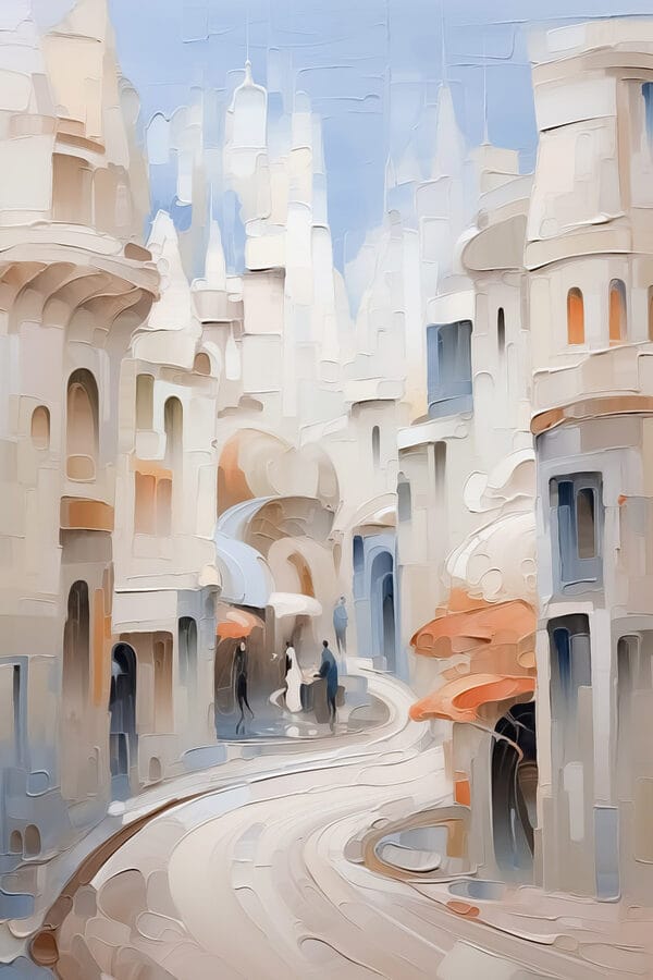 Painting of a city