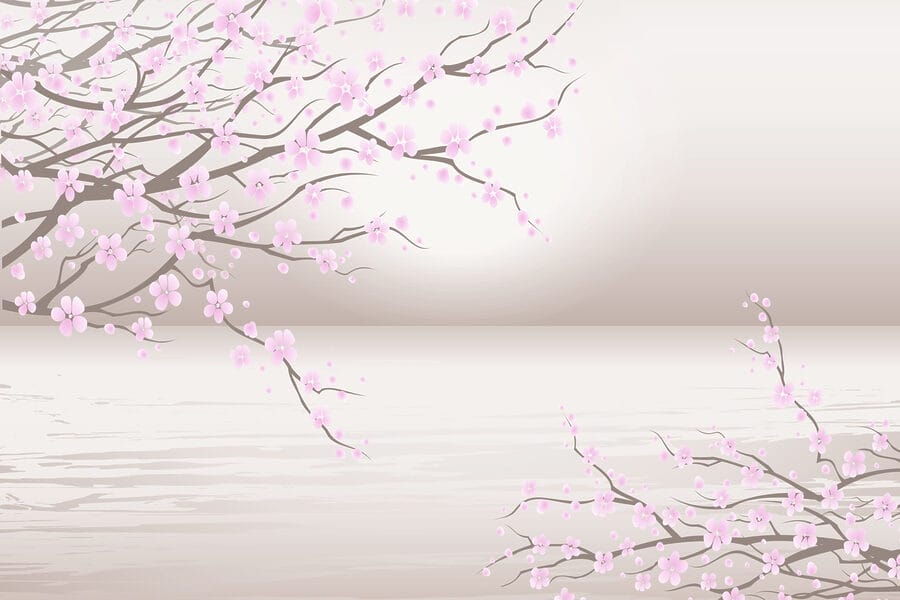 Árbol con flores rosas