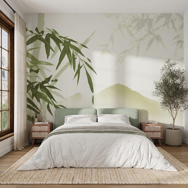 Gentle breeze through bamboo leaves