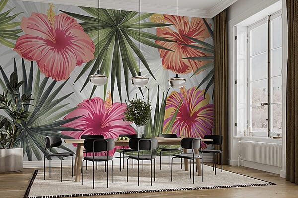 Vibración floral en verdes tropicales Vibración floral en verdes tropicales