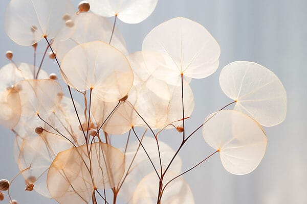 Delicadas hojas que se mecen suavemente a la luz Delicadas hojas que se mecen suavemente a la luz