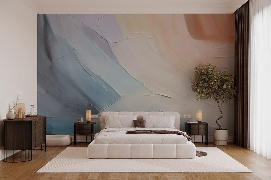 Ondas abstractas en colores suaves.