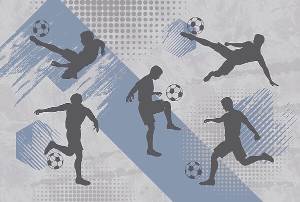 Grupo de hombres jugando al fútbol Grupo de hombres jugando al fútbol