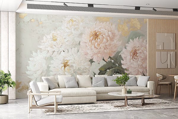 Pintura de flores sobre una superficie blanca Pintura de flores sobre una superficie blanca