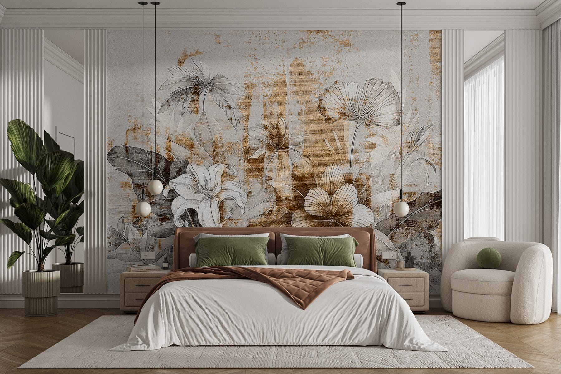 Elegant floral design with soft tones