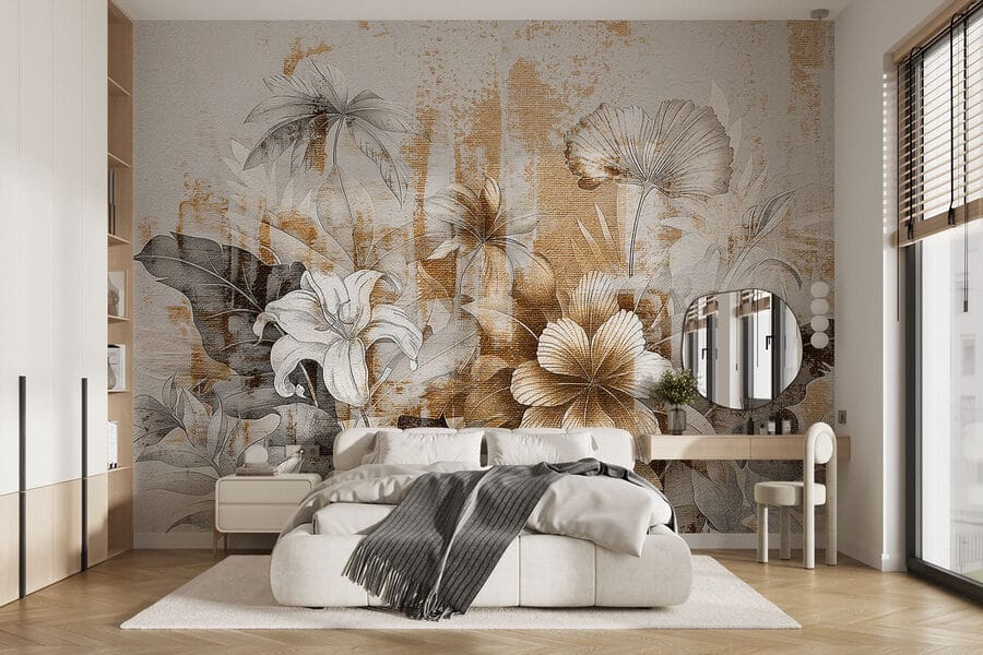 Elegante diseño floral con tonos suaves