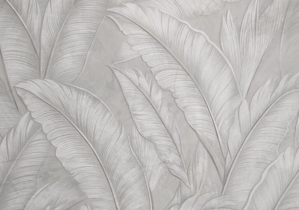 Papel pintado blanco con plumas Papel pintado blanco con plumas