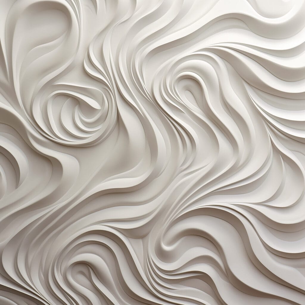 White wall with wavy lines White wall with wavy lines