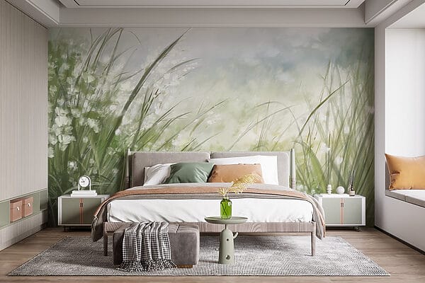 Pintura de un campo de hierba Pintura de un campo de hierba