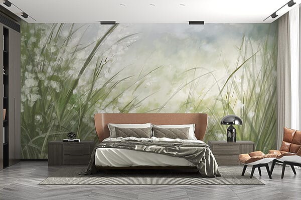 Pintura de un campo de hierba Pintura de un campo de hierba