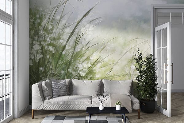 Pintura de un campo de hierba Pintura de un campo de hierba