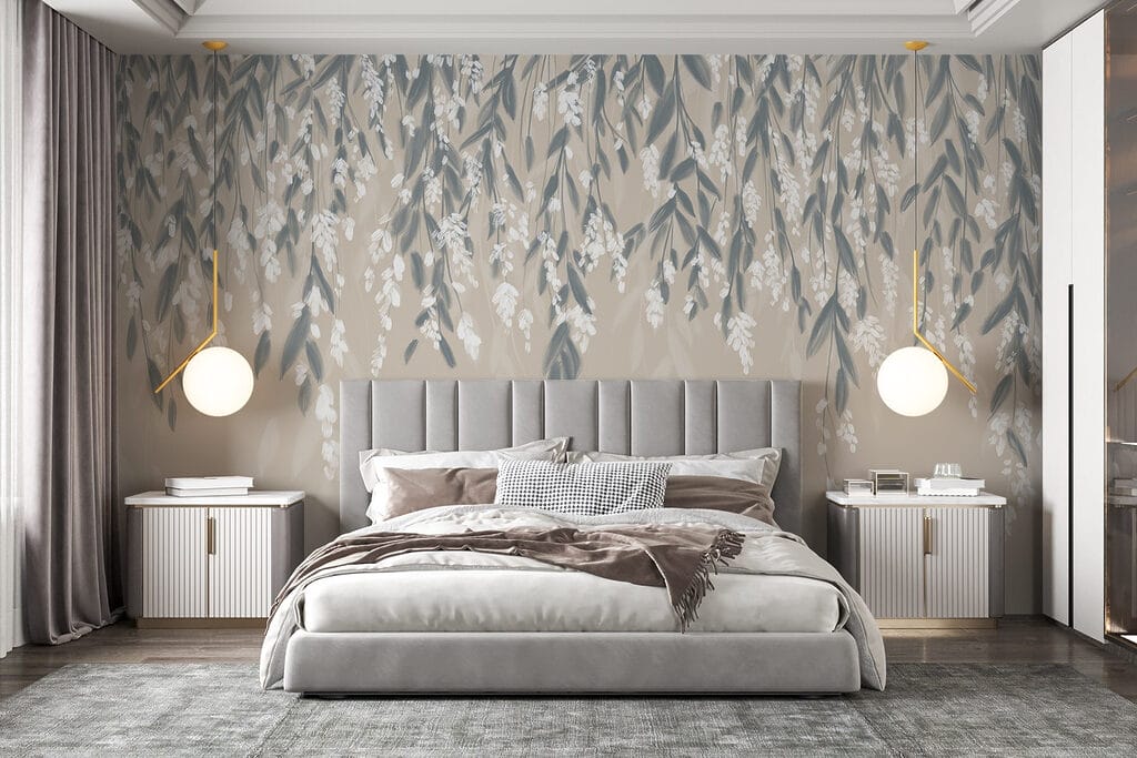 Delicate leaves in soft tones