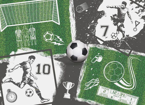 Acción futbolística en el campo Acción futbolística en el campo
