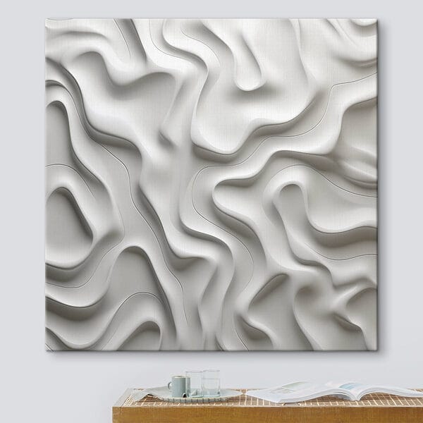 White surface with wavy lines White surface with wavy lines