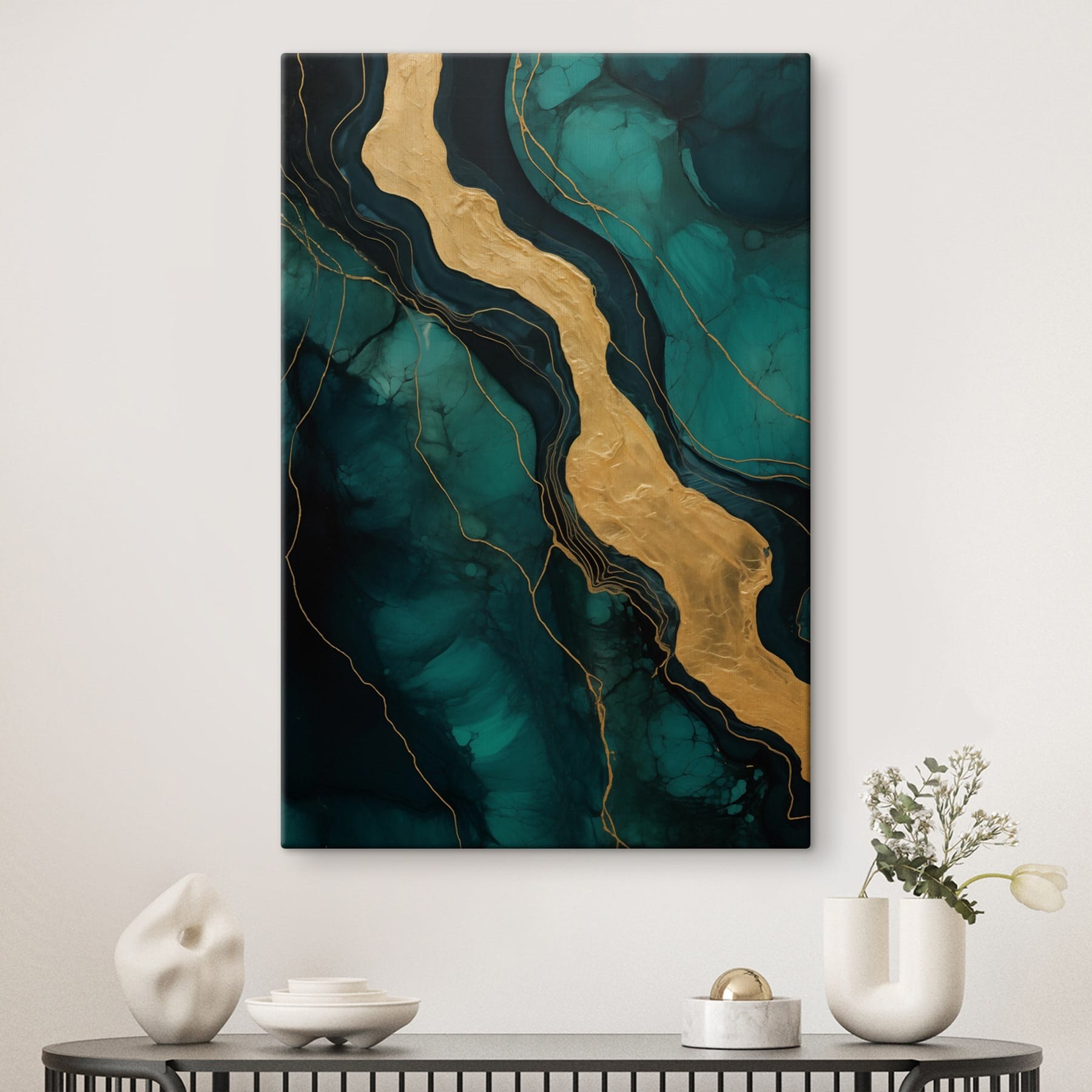 Serene flow of emerald and earth Serene flow of emerald and earth