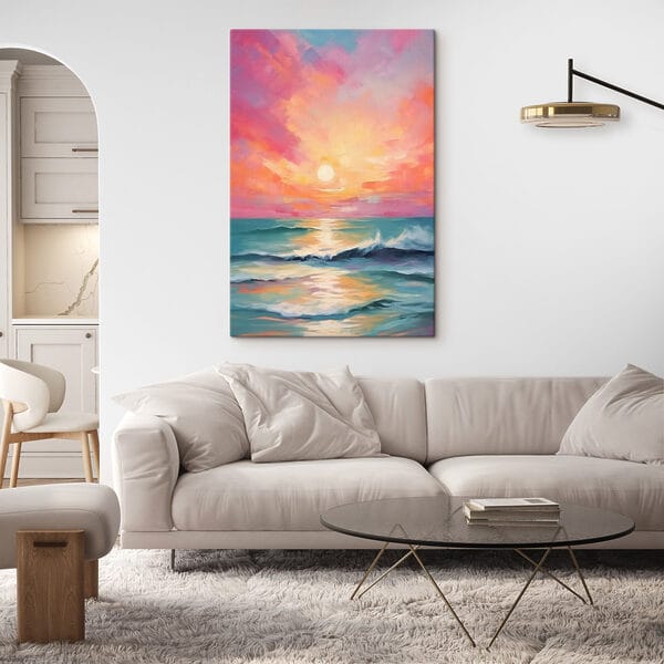 Cuadros Cuadros Cuadro de una puesta de sol sobre el mar (SKU: s42943)