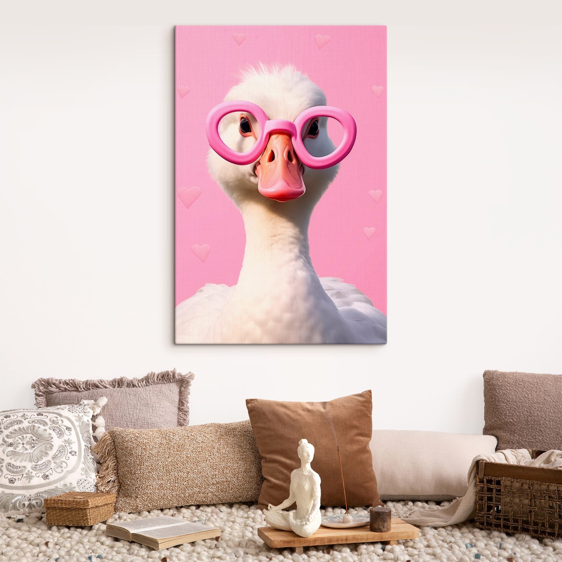 Duck wearing pink glasses Duck wearing pink glasses