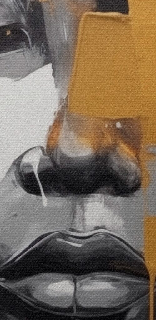 Painting of a woman's face Painting of a woman's face