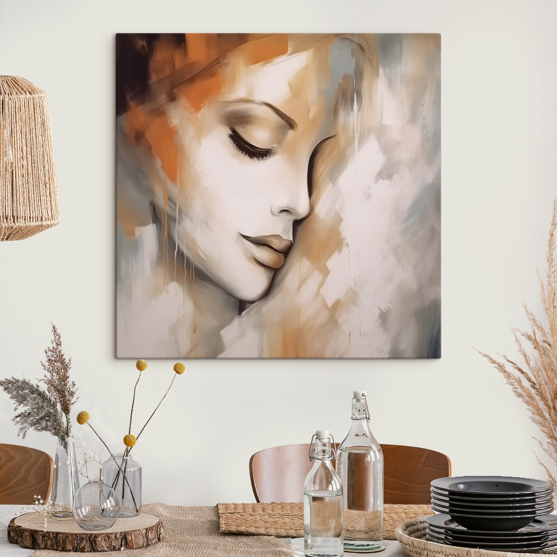 Painting of a woman's face