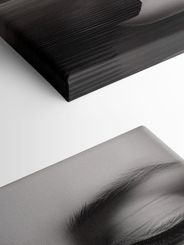 Woman's face and half of a face Woman's face and half of a face