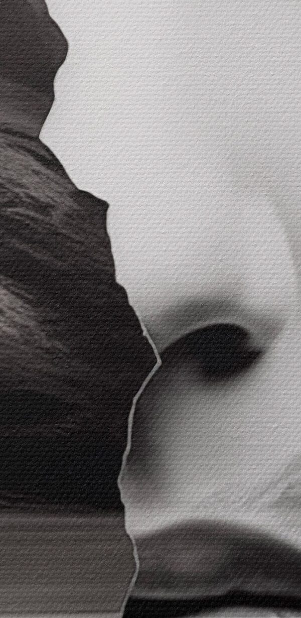 Woman's face and half of a face Woman's face and half of a face