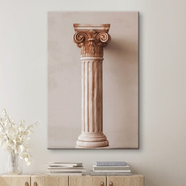 Cuadros Pilar con una columna decorativa
