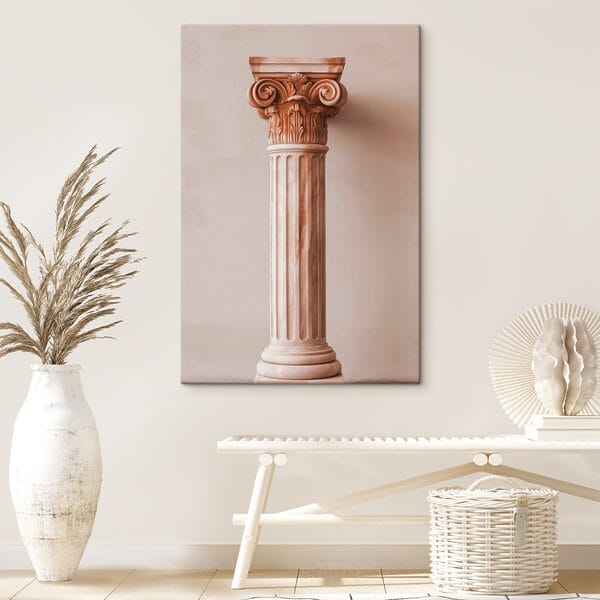 Pillar with a decorative column Pillar with a decorative column