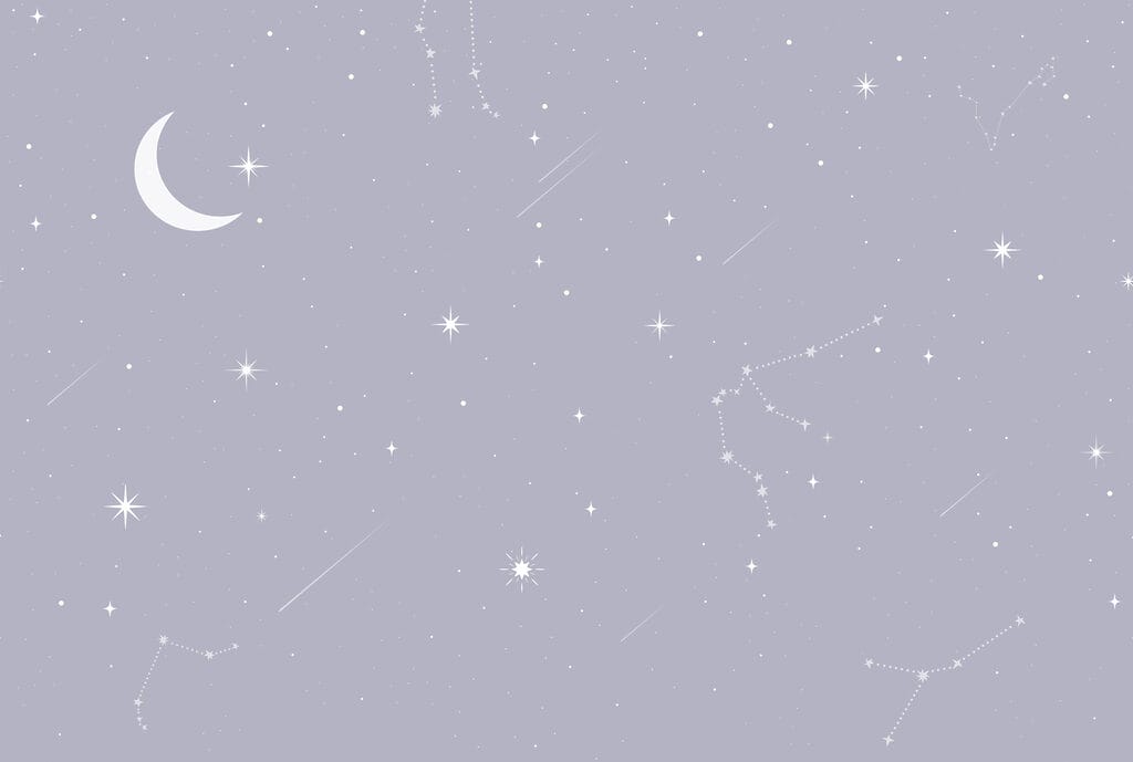 Luna y estrellas en el cielo Luna y estrellas en el cielo