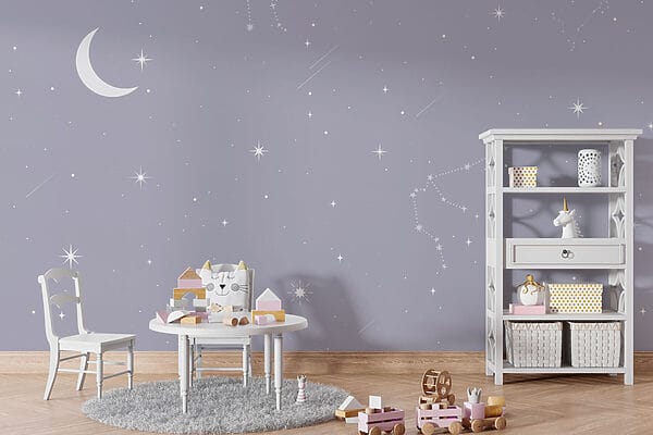 Luna y estrellas en el cielo Luna y estrellas en el cielo