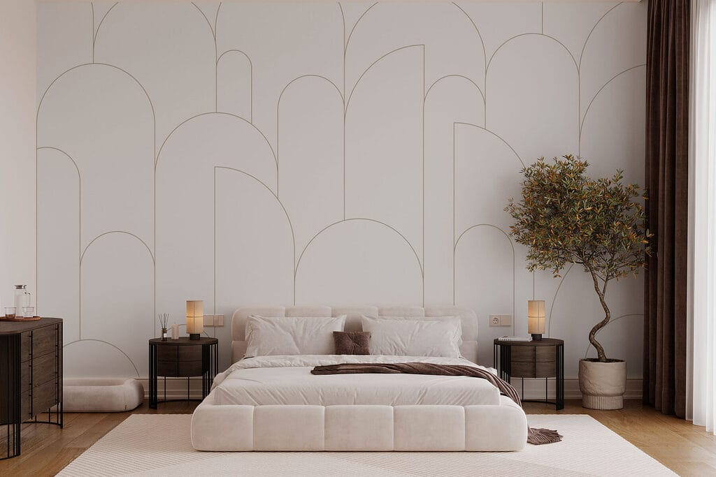 White and brown lines on a white background White and brown lines on a white background