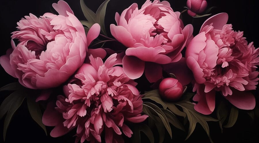 Elegantes pétalos rosas en armonía.