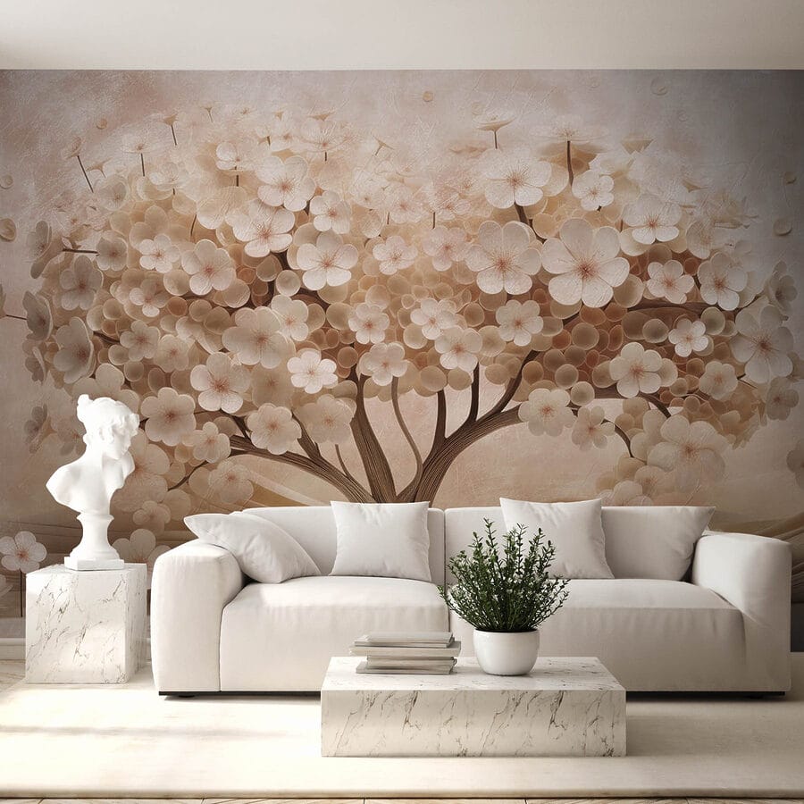 Árbol de flores de papel