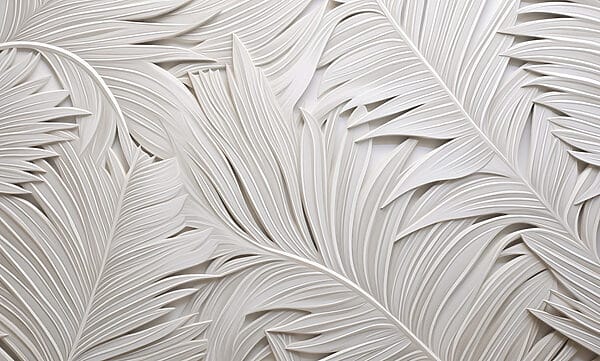 White paper cut out of leaves