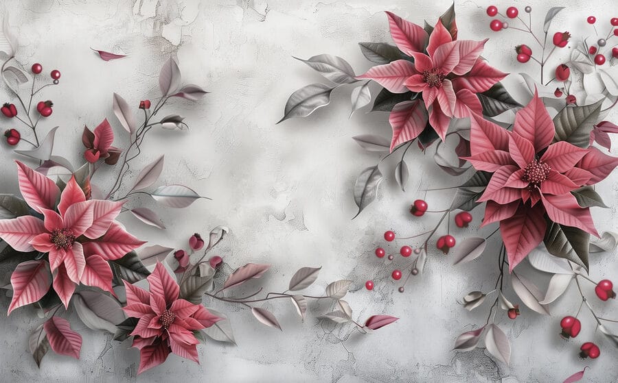 Elegancia floral sobre un fondo apagado