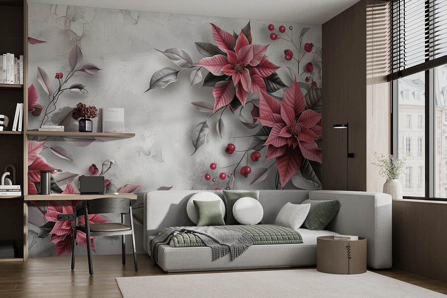 Elegancia floral sobre un fondo apagado