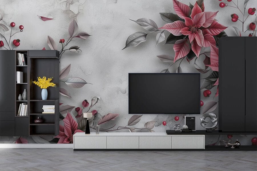 Elegancia floral sobre un fondo apagado