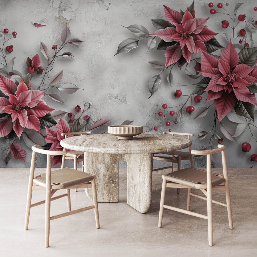 Elegancia floral sobre un fondo apagado