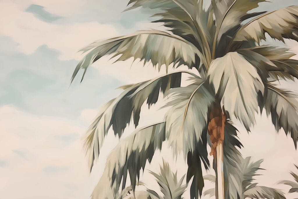 Palmera con un fruto Palmera con un fruto