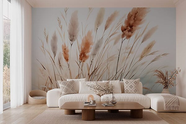 Fotomurales Fotomurales Susurros de la naturaleza en tonos suaves (SKU: w03179)