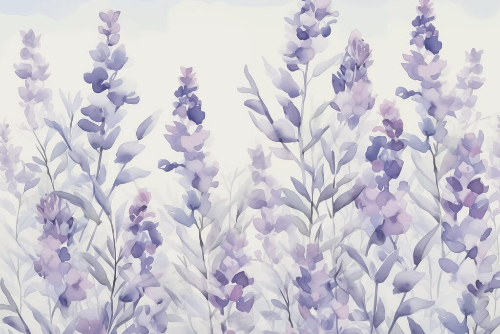 Pintura de flores moradas Pintura de flores moradas