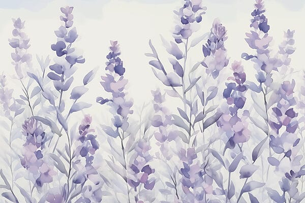 Pintura de flores moradas Pintura de flores moradas