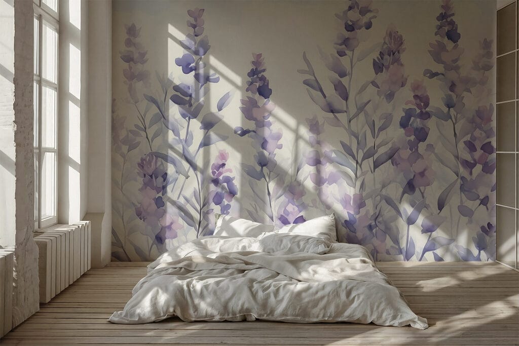 Painting of purple flowers
