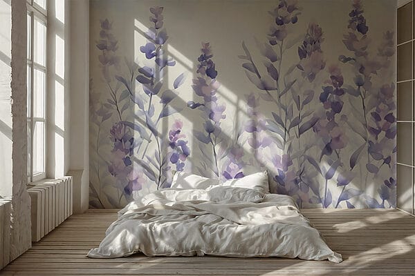 Pintura de flores moradas Pintura de flores moradas